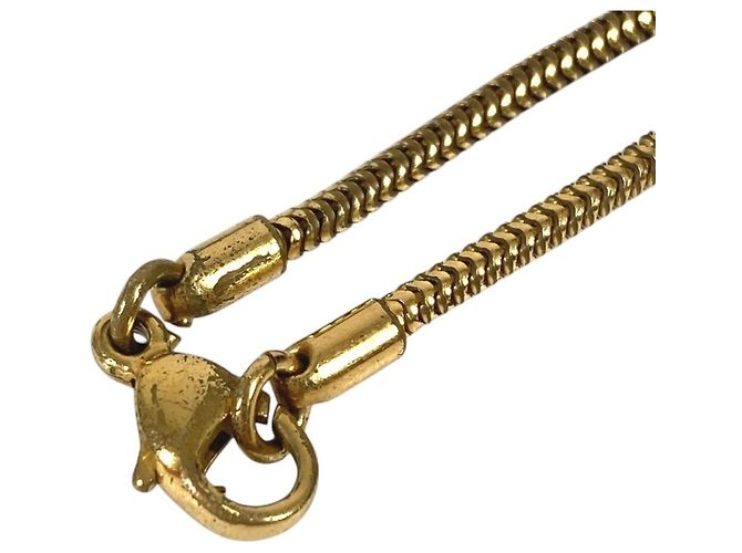 Hermès Collana con catena a sfere in legno marrone e oro Hermes D'oro - vista 10
