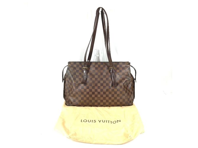 Borsa Louis Vuitton Damier Chelsea Marrone Damier ebene - vista 16