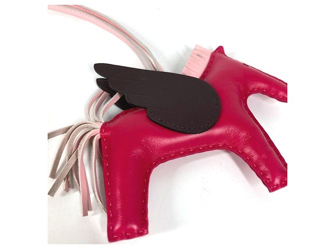 Hermès Portachiavi Cavallo Hermes Cheval Rodeo Pegasus MM Marrone Rosa - vista 2