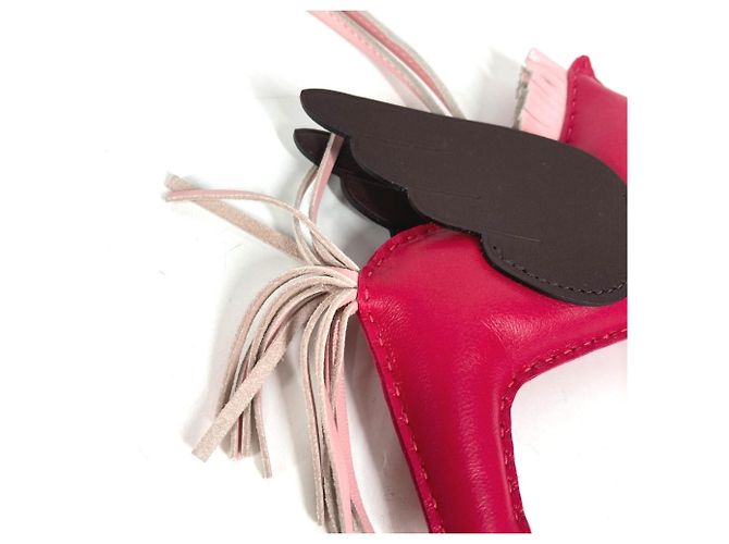 Hermès Portachiavi Cavallo Hermes Cheval Rodeo Pegasus MM Marrone Rosa - vista 4
