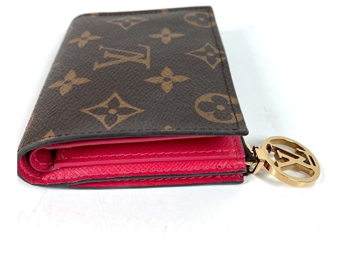 Louis Vuitton Monogram Portefeuille Lisa Compact Wallet Marrone Rosa - vista 3