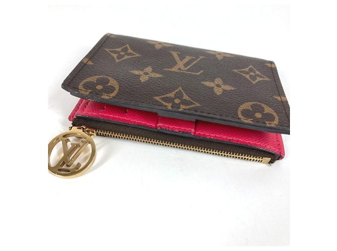 Louis Vuitton Monogram Portefeuille Lisa Compact Wallet Marrone Rosa - vista 6