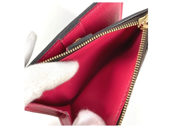 Louis Vuitton Monogram Portefeuille Lisa Compact Wallet Marrone Rosa - vista 7