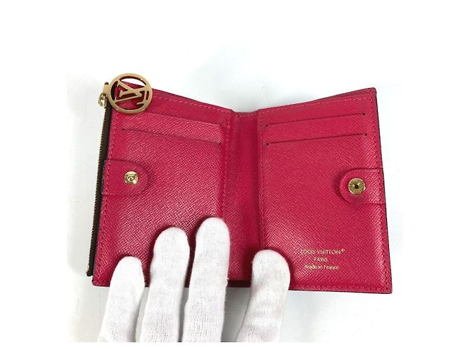 Louis Vuitton Monogram Portefeuille Lisa Compact Wallet Marrone Rosa - vista 8
