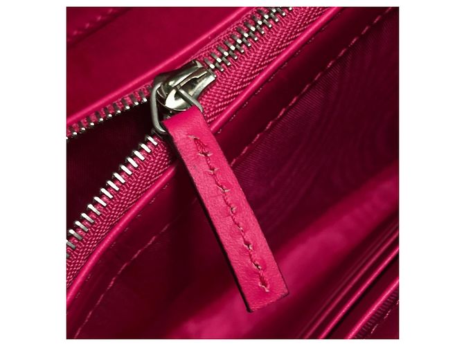 Portafoglio a tracolla con catena in pelle rosa Gucci - vista 10