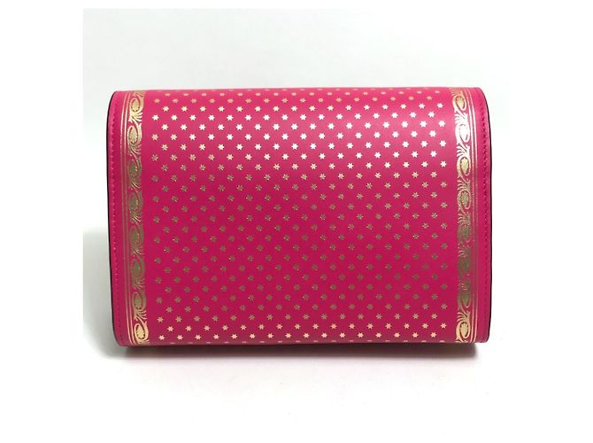 Portafoglio a tracolla con catena in pelle rosa Gucci - vista 2