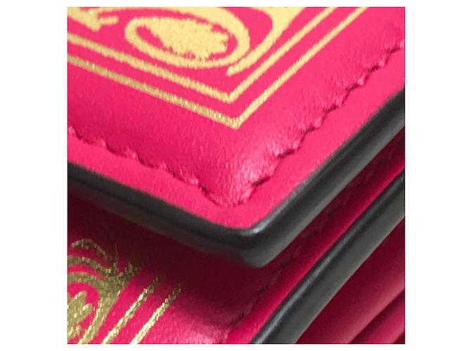 Portafoglio a tracolla con catena in pelle rosa Gucci - vista 5