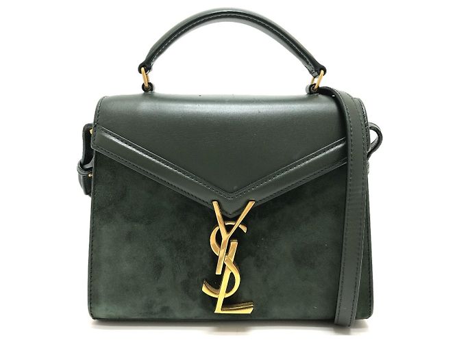 Borsa a mano Cassandra Mini Top Handle Yves Saint Laurent Verde - vista 2