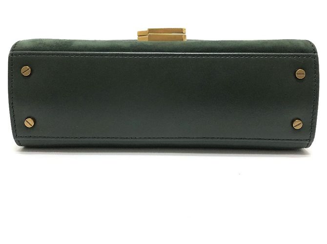 Borsa a mano Cassandra Mini Top Handle Yves Saint Laurent Verde - vista 6