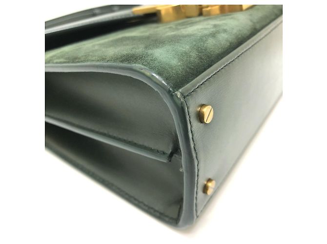 Borsa a mano Cassandra Mini Top Handle Yves Saint Laurent Verde - vista 8