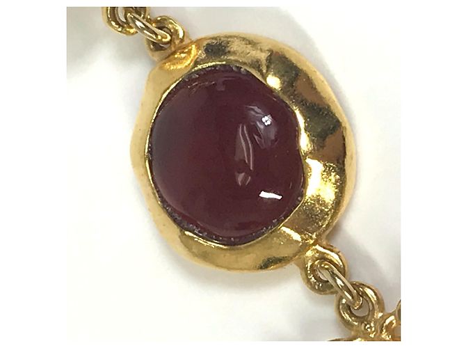 Orecchini Chanel CC Coco Mark Color Stone Faux Pearl Multicolore D'oro - vista 3