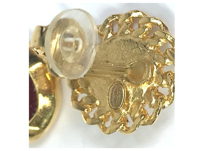 Orecchini Chanel CC Coco Mark Color Stone Faux Pearl Multicolore D'oro - vista 6