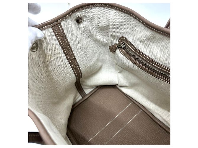 Hermès Borsa a mano/Tote Bag HERMES Garden Party PM Beige - vista 12