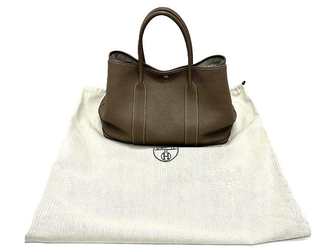 Hermès Borsa a mano/Tote Bag HERMES Garden Party PM Beige - vista 15