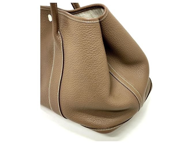 Hermès Borsa a mano/Tote Bag HERMES Garden Party PM Beige - vista 6