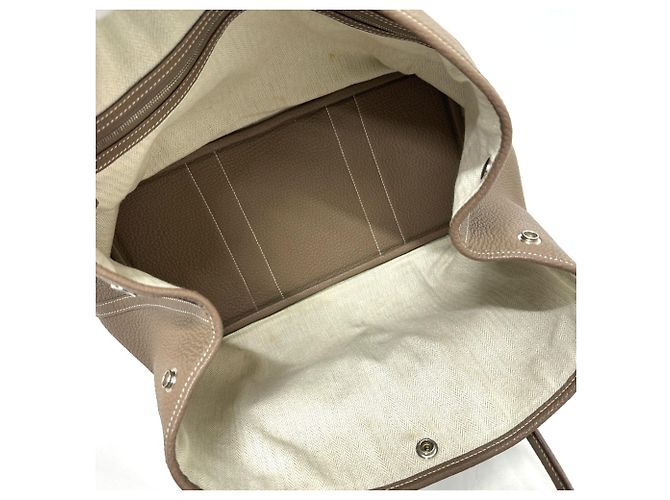 Hermès Borsa a mano/Tote Bag HERMES Garden Party PM Beige - vista 9