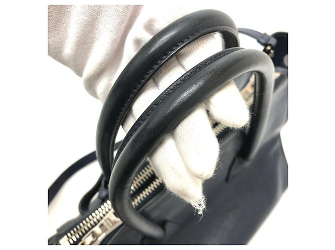 PRADA B2625M Vitello Daino Borsa Tote 2-Way Blu - vista 11