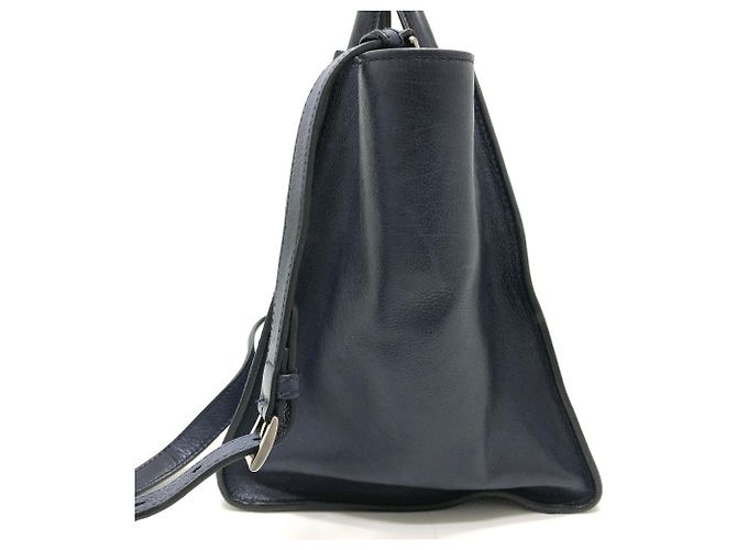 PRADA B2625M Vitello Daino Borsa Tote 2-Way Blu - vista 4