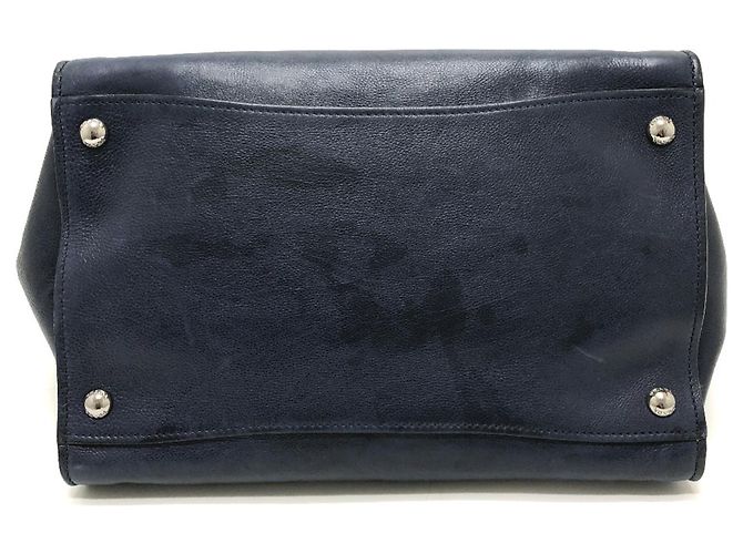 PRADA B2625M Vitello Daino Borsa Tote 2-Way Blu - vista 6