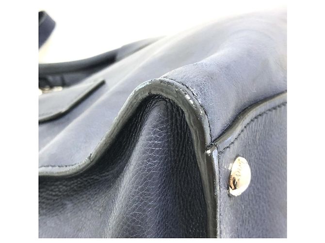 PRADA B2625M Vitello Daino Borsa Tote 2-Way Blu - vista 8
