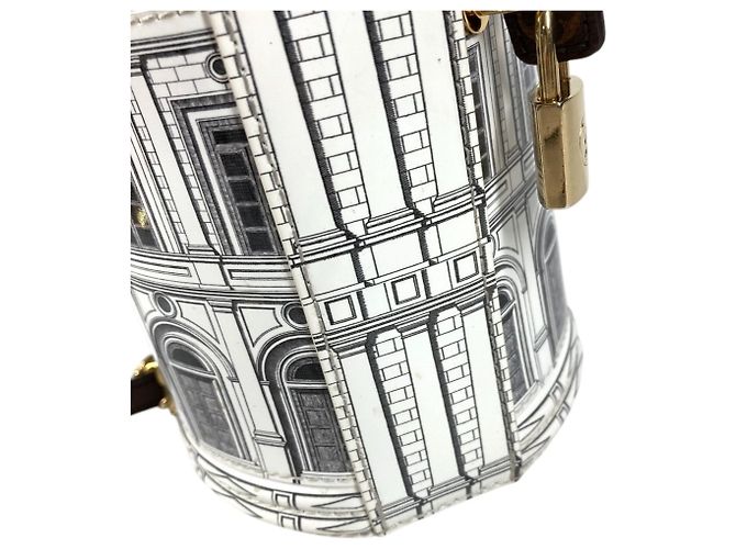 Borsa Louis Vuitton Fornasetti Cannes Marrone Bianco - vista 10