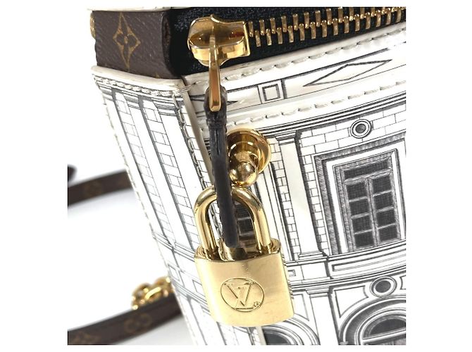 Borsa Louis Vuitton Fornasetti Cannes Marrone Bianco - vista 11