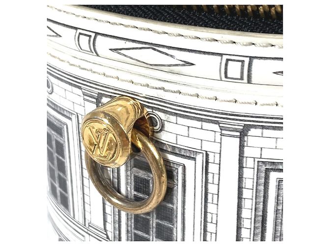 Borsa Louis Vuitton Fornasetti Cannes Marrone Bianco - vista 15