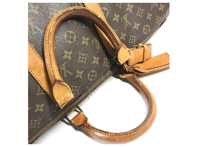 Borsa da viaggio Louis Vuitton Monogram Keepall 50 Marrone - vista 3