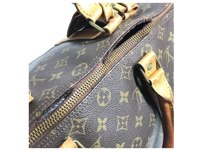 Borsa da viaggio Louis Vuitton Monogram Keepall 50 Marrone - vista 5