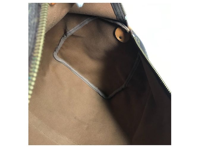 Borsa da viaggio Louis Vuitton Monogram Keepall 50 Marrone - vista 9