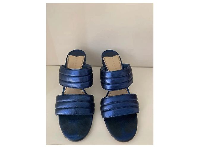 Sandro Sandali blu navy metallizzati con stelle - vista 2