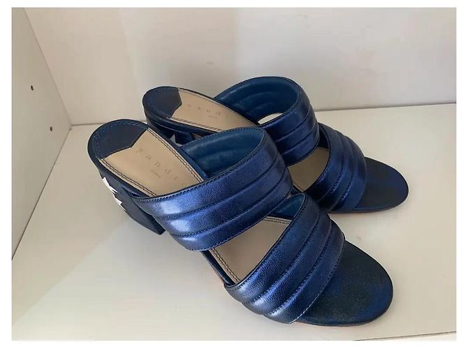Sandro Sandali blu navy metallizzati con stelle - vista 4