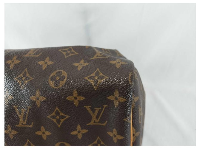 Borsa Louis Vuitton Speedy in Tela Monogram 30 Marrone - vista 4