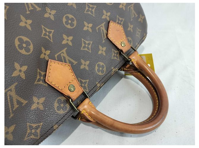 Borsa Louis Vuitton Speedy in Tela Monogram 30 Marrone - vista 6