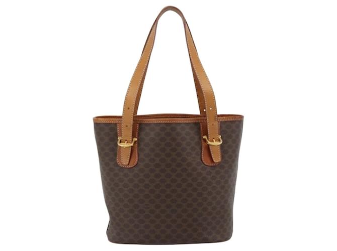 Céline Celine Vintage Macadam Canvas and Leather Marrone - vista 2