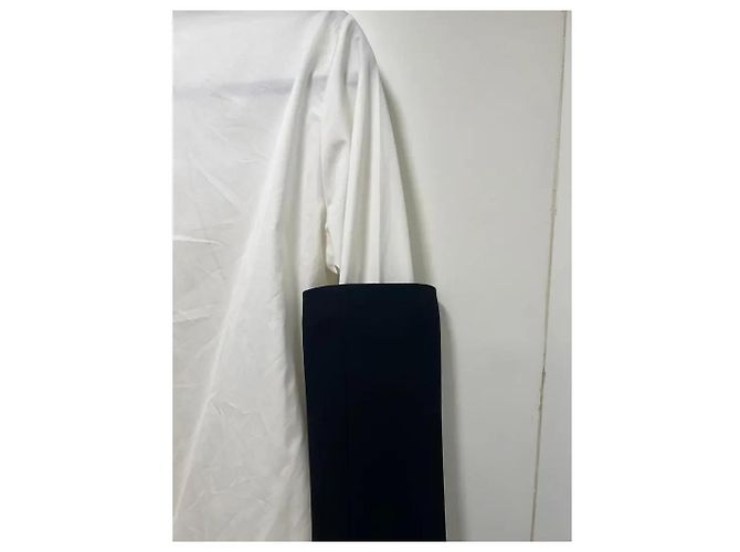 Autre Marque Camisa de algodón ECAILLE 3 blanca mangas contrastadas Negro Blanco - vista 4