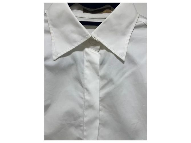 Autre Marque Camisa de algodón ECAILLE 3 blanca mangas contrastadas Negro Blanco - vista 6