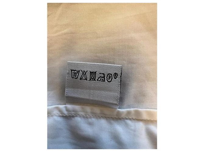 Autre Marque Camisa de algodón ECAILLE 3 blanca mangas contrastadas Negro Blanco - vista 8