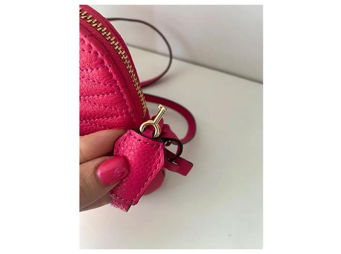 Sandro Bolsa Transversal Rosa em Couro Acolchoado - vista 3