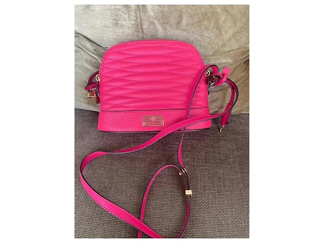 Sandro Bolsa Transversal Rosa em Couro Acolchoado - vista 9