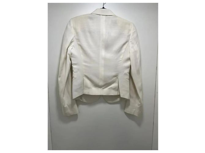 Neil Barrett Blazer de lino blanco - vista 2
