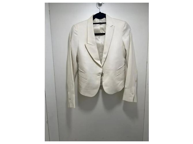 Neil Barrett Blazer de lino blanco - vista 3