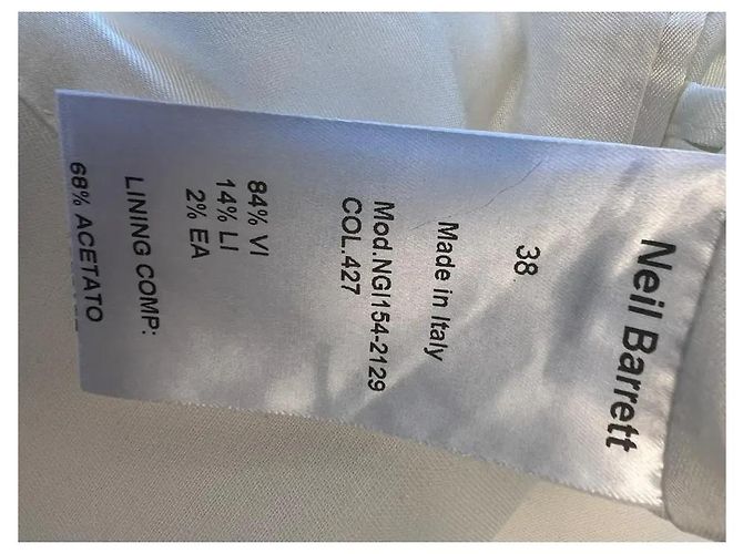 Neil Barrett Blazer de lino blanco - vista 5
