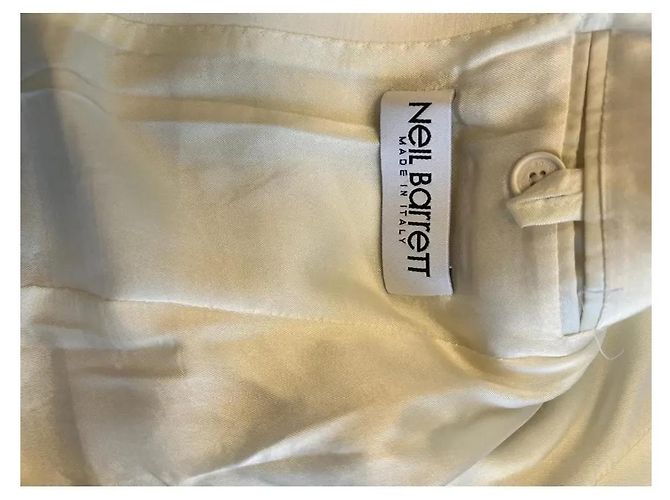 Neil Barrett Blazer de lino blanco - vista 6