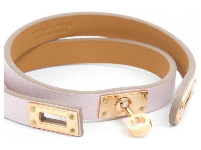 Hermès Pulsera Charm Mini Kelly Double Tour Hermes Rosa - vista 3