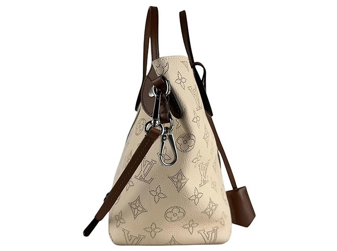 Borsa Louis Vuitton Monogram Mahina Hina PM Blume Beige - vista 2