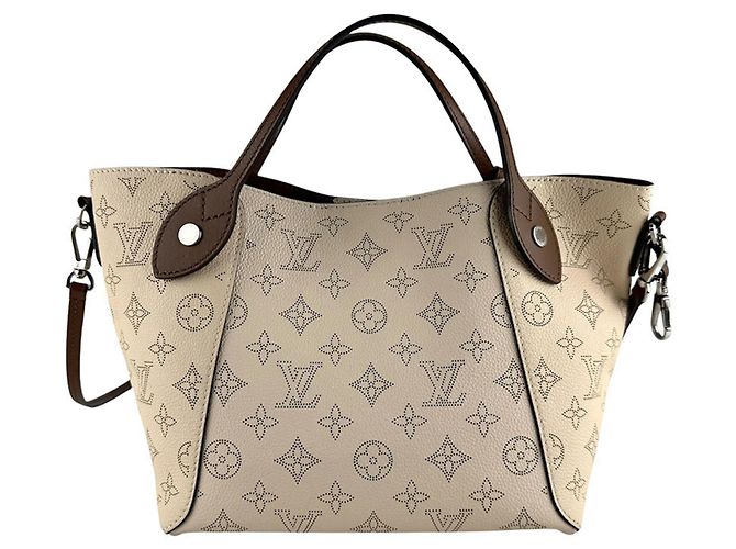 Borsa Louis Vuitton Monogram Mahina Hina PM Blume Beige - vista 3