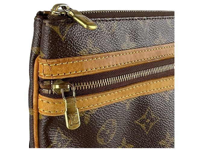Borsa a tracolla Louis Vuitton Monogram Pochette Marrone Monogramma - vista 6