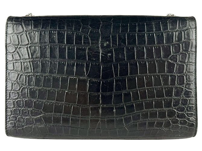 Bolsa de ombro Kate da Saint Laurent em couro com relevo Preto - vista 3
