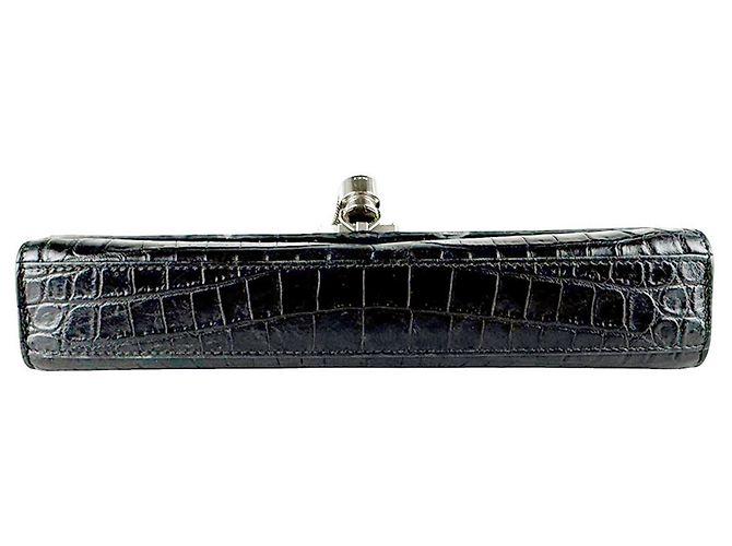 Bolsa de ombro Kate da Saint Laurent em couro com relevo Preto - vista 4